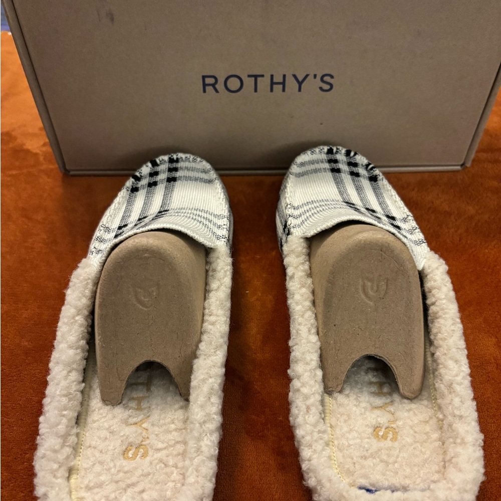 Rothy's Checkered Cozy Slip-Ons - Picture 4 of 5